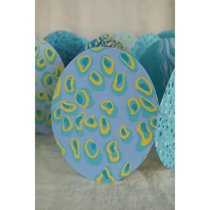 Blue Easter Egg Concertina Paper Garland by penny black