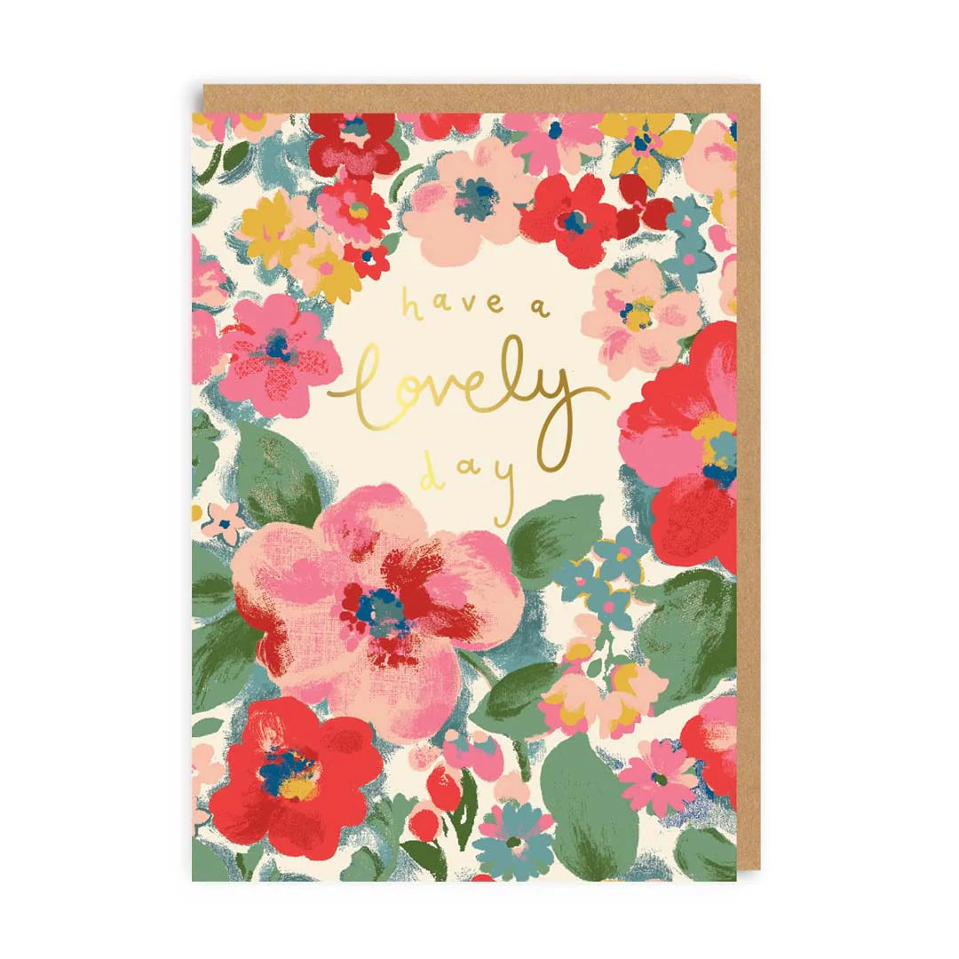 Maximalist Floral Lovely Day Cath Kidston Card by penny black