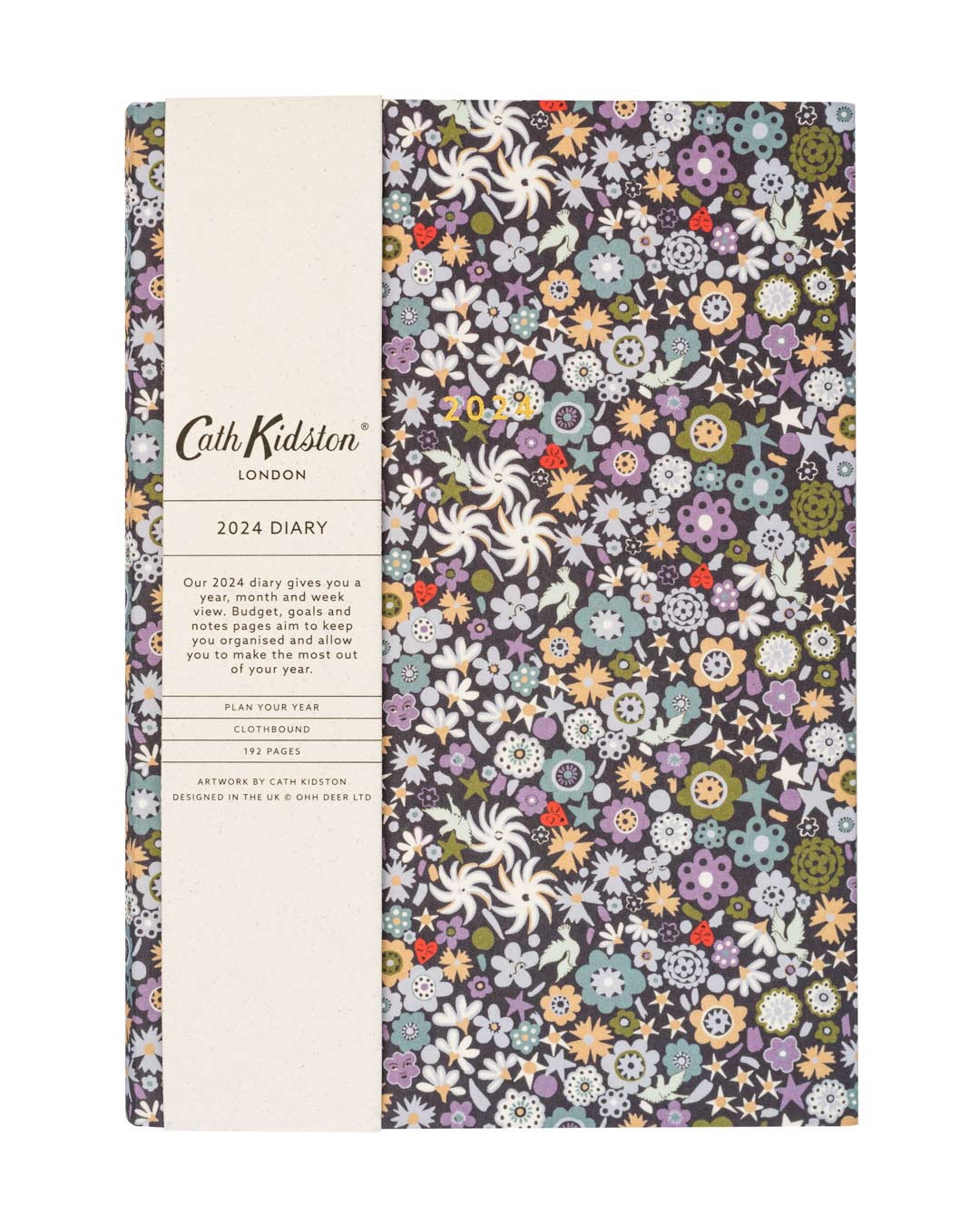 Cath Kidston Artist Ditsy 2024 A5 Diary Penny Black