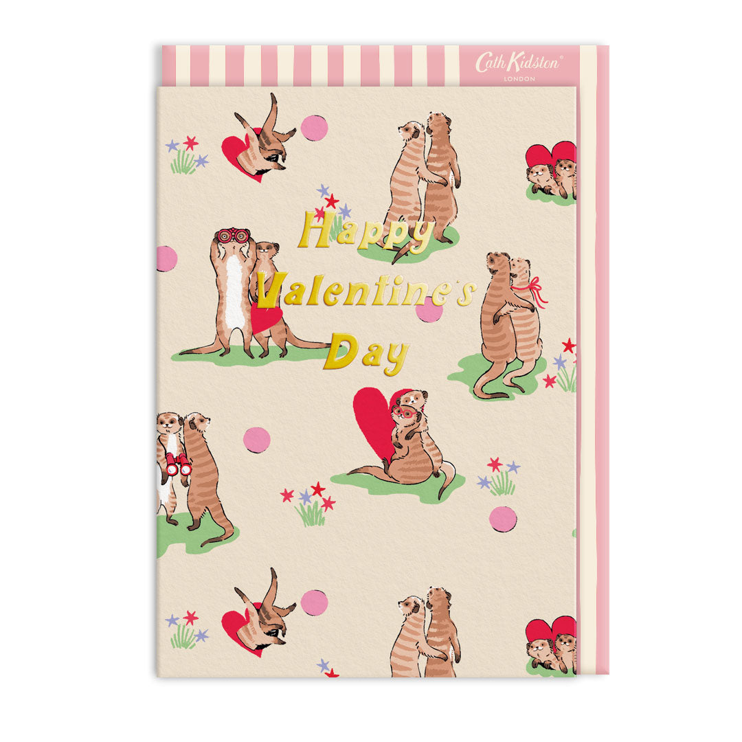 Meerkat Couple Cath Kidston Valentine&#39;s Day Card by penny black