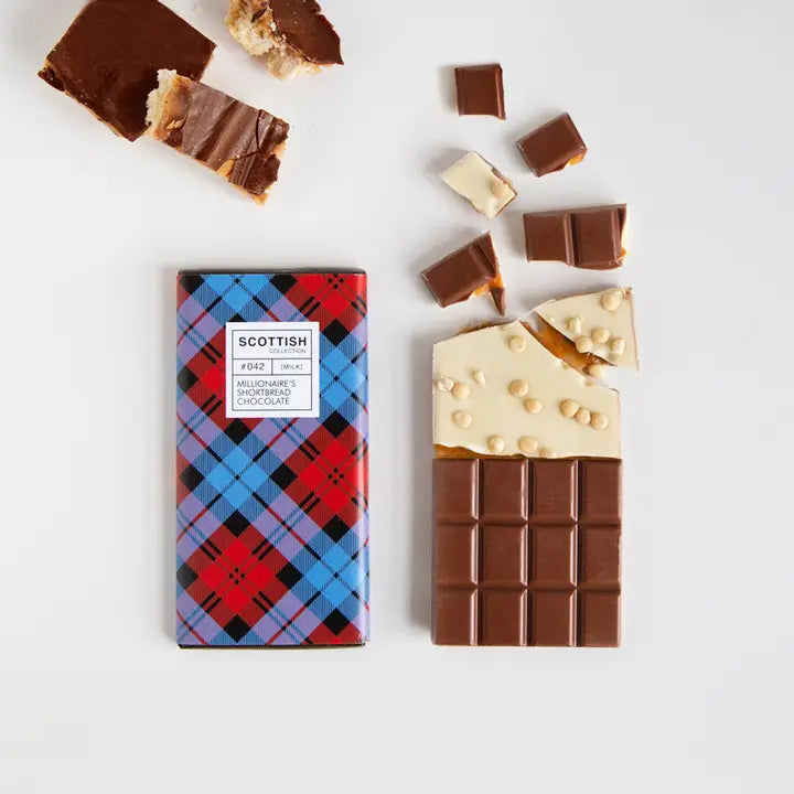 Millionaire&#39;s Shortbread Tartan Chocolate Bar by penny black