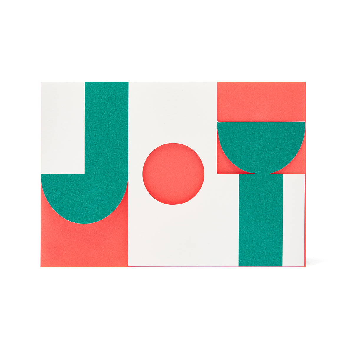 Joy Graphic Cut-Out Christmas Card by penny black