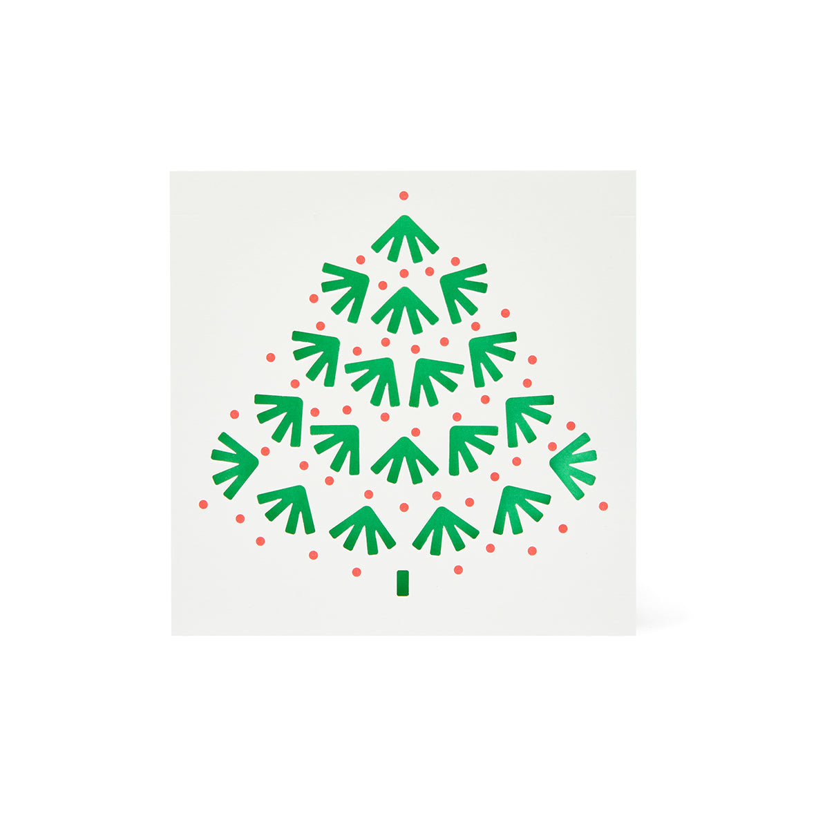 Festive Tree With Baubles Cut-Out Card