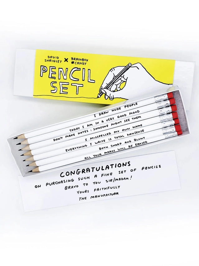 David Shrigley Pencil Box Set by penny black