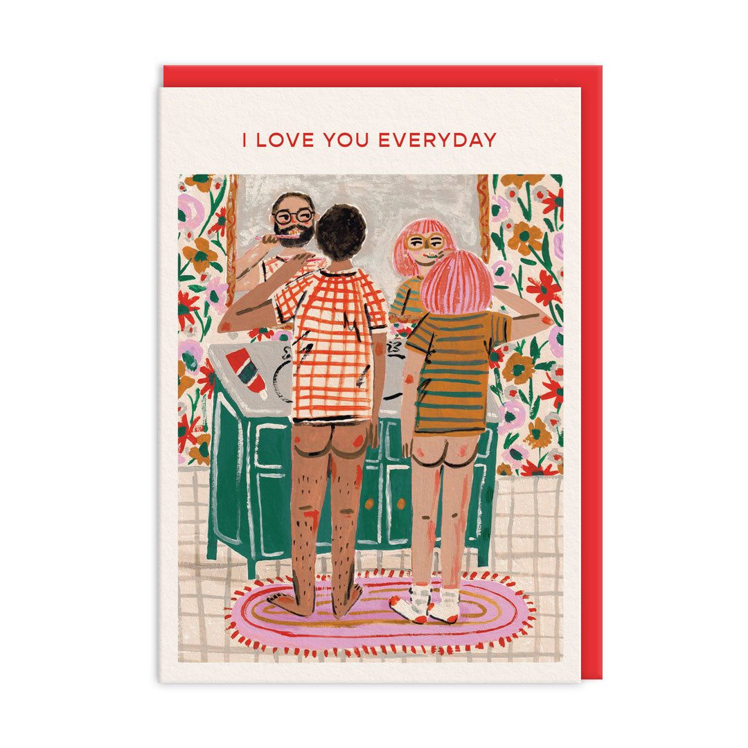 Everyday Bathroom Couple Valentine&#39;s Day Card by penny black