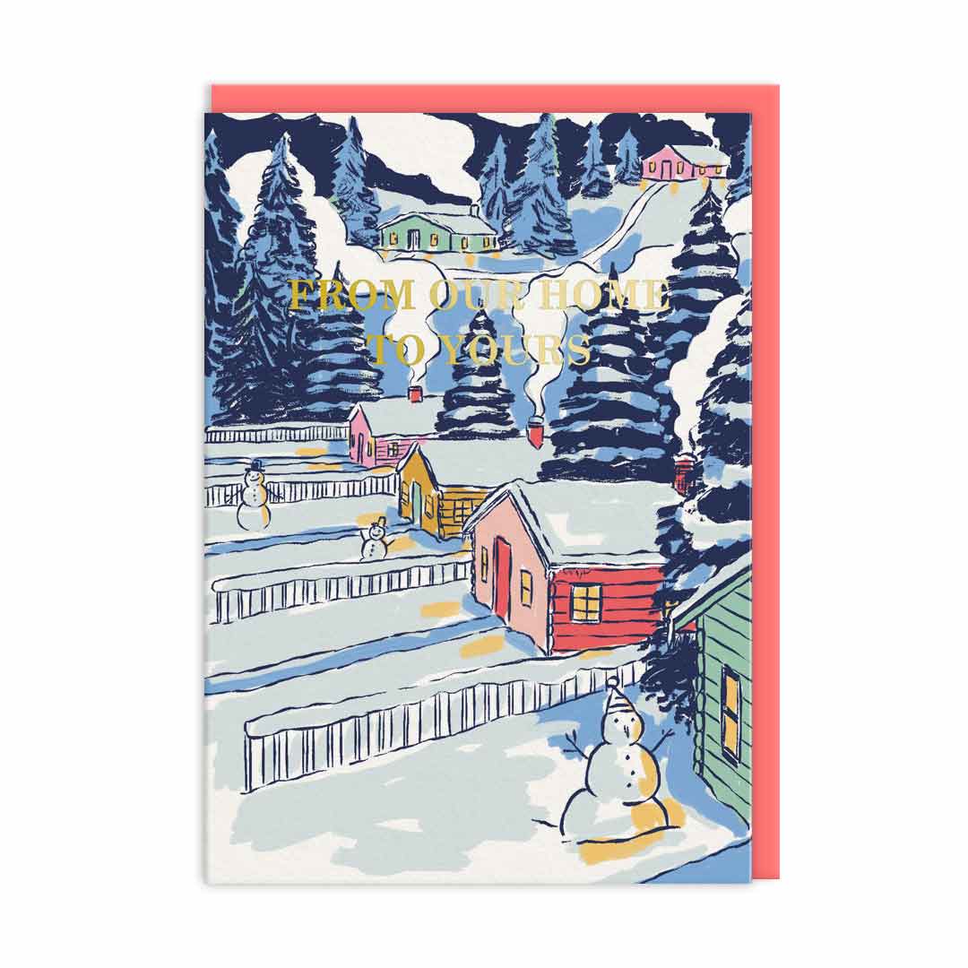 Our Home To Yours Winter Village Christmas Card by penny black