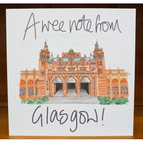 Wee Note From Glasgow Kelvingrove Art Gallery Card by penny black