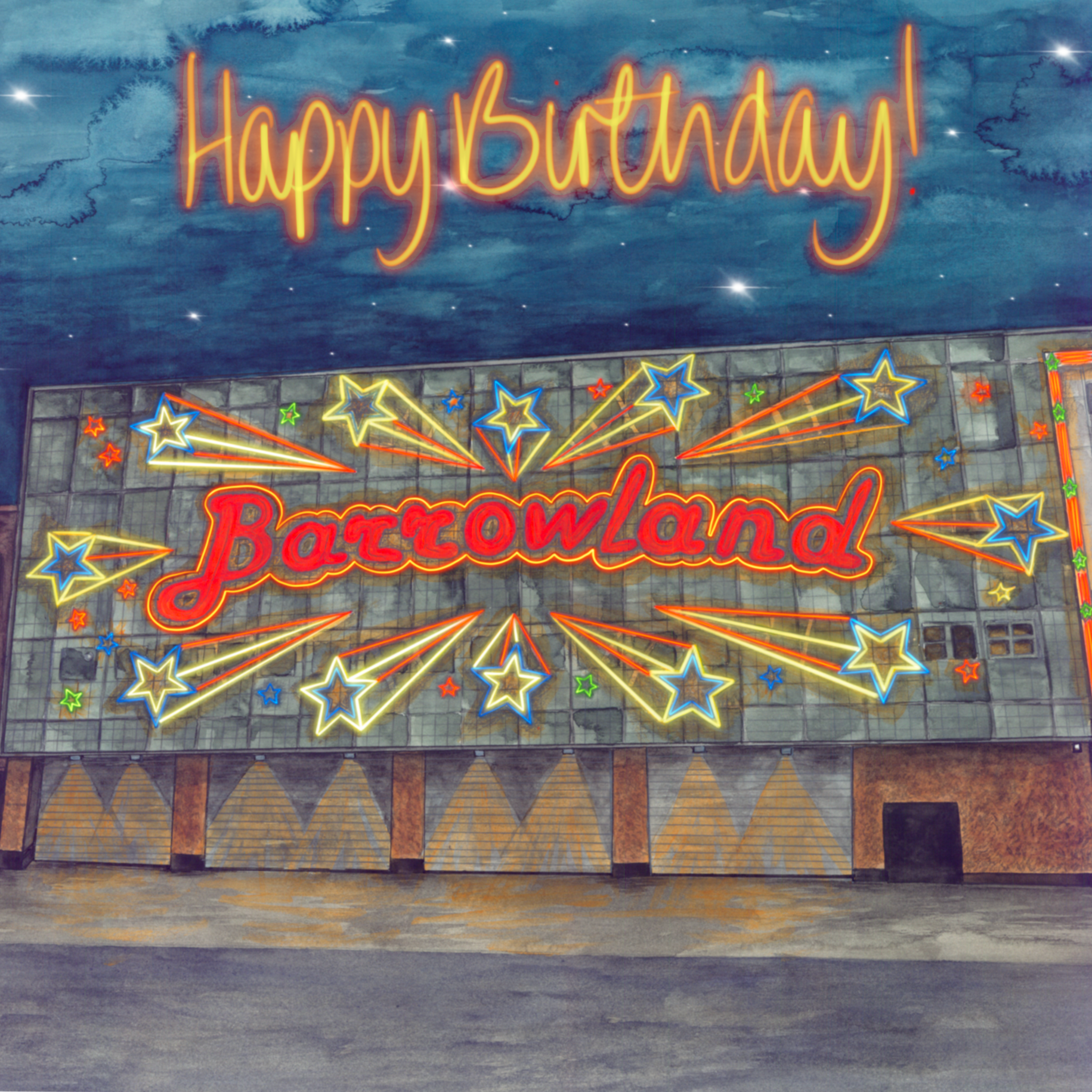 Glasgow Barrowlands Birthday Card by penny black