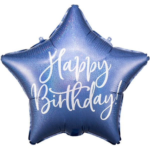 Blue Star Birthday 16" Foil Balloon by penny black