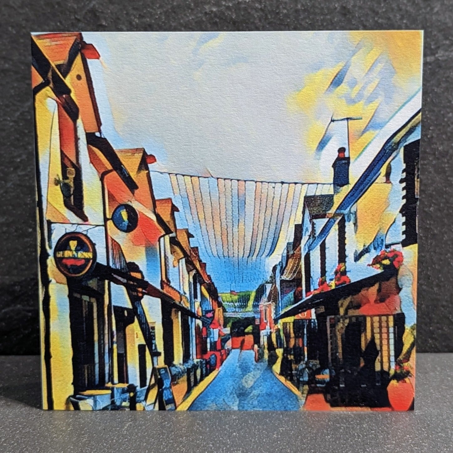 Ashton Lane Glasgow Art Card by penny black