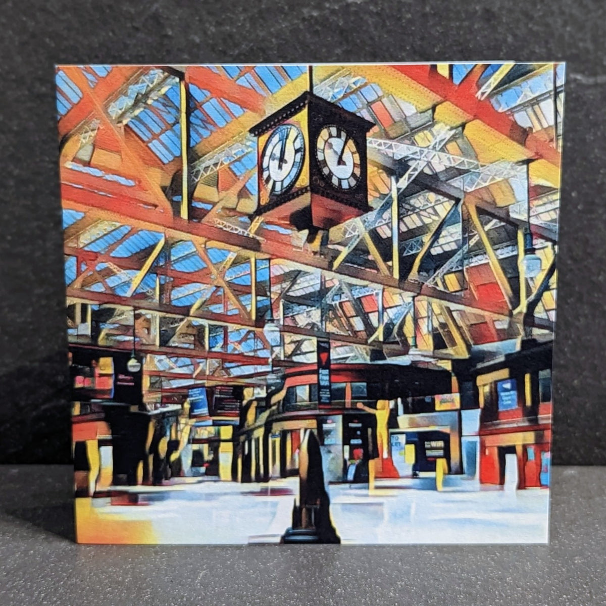 Glasgow&#39;s Central Station Art Card by penny black