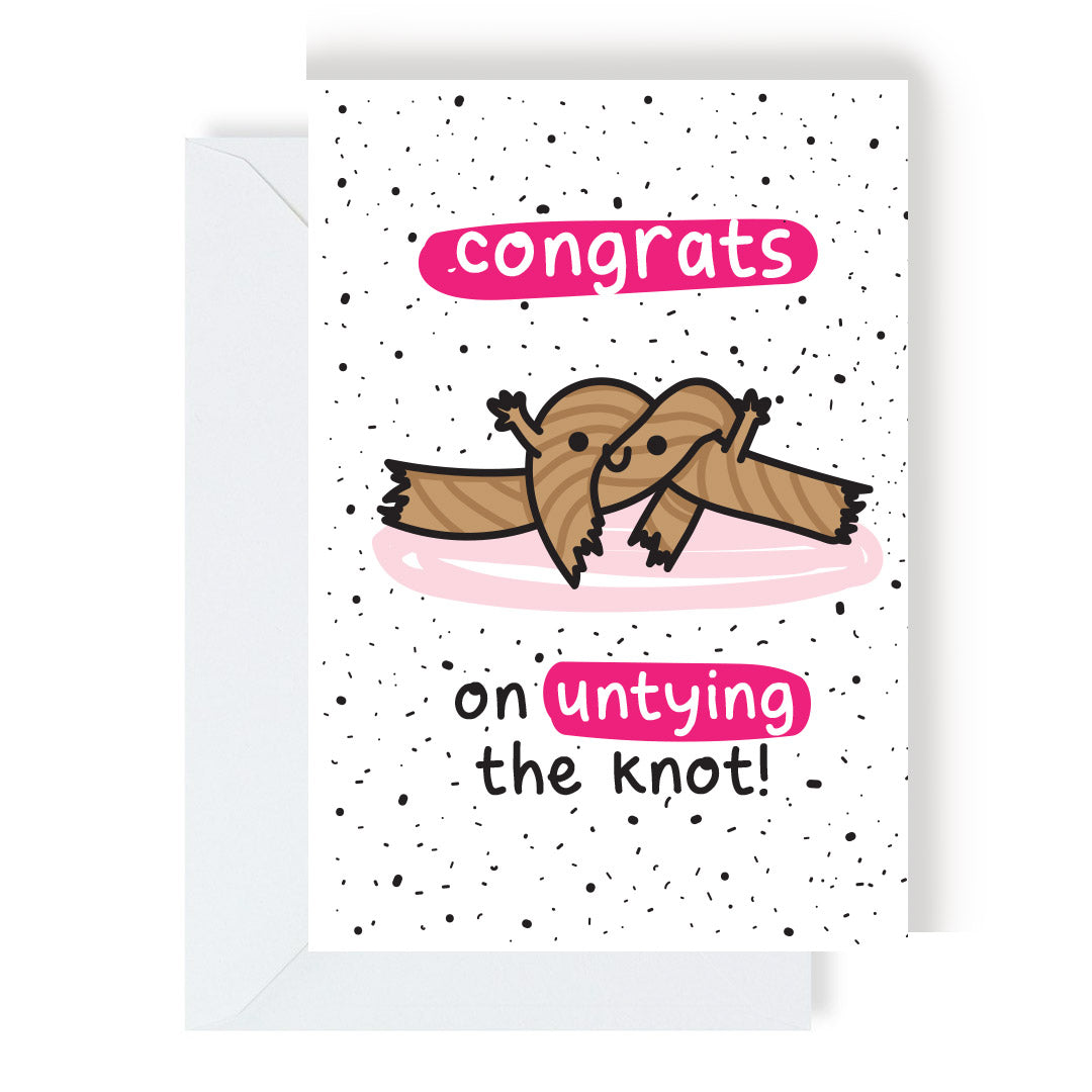 Congrats On Untying The Knot Divorce Card by penny black