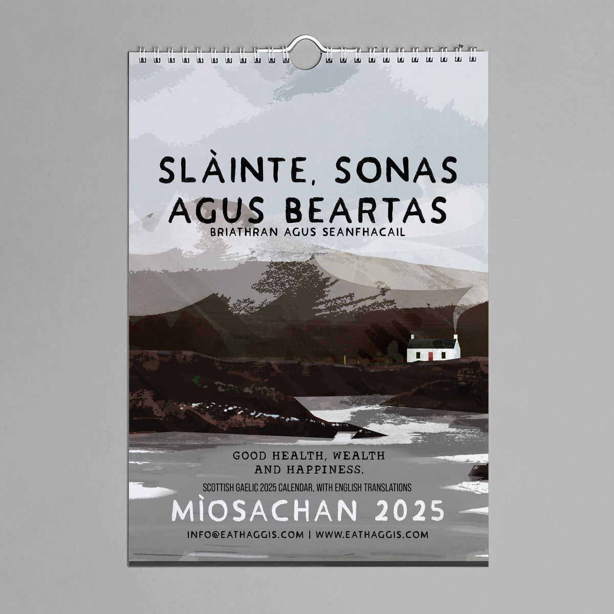 2025 Slainte Sonas Agus Beartas Mìosachan Scots Gaelic Calendar by penny black