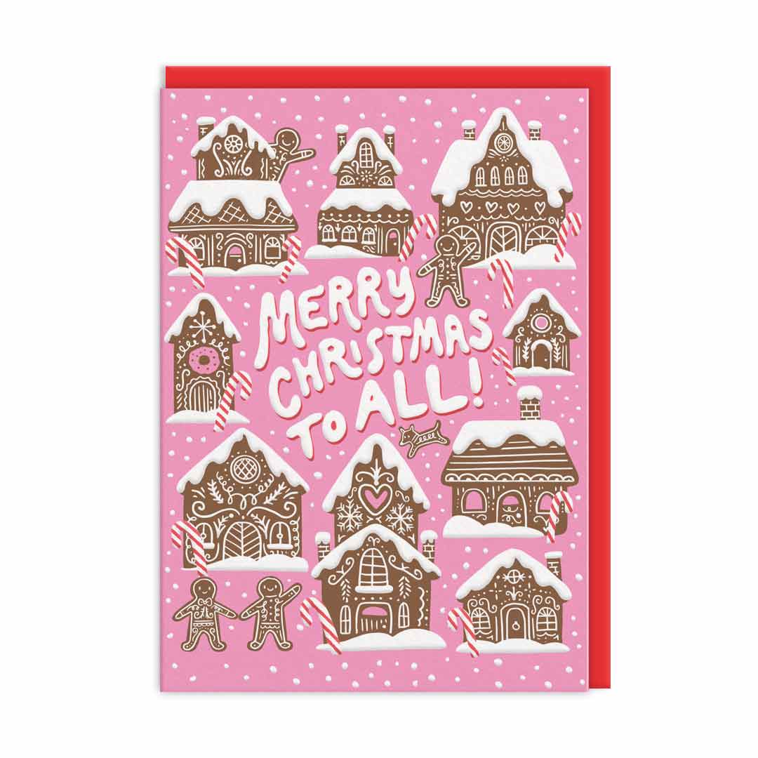 Gingerbread Village To All Christmas Card by penny black