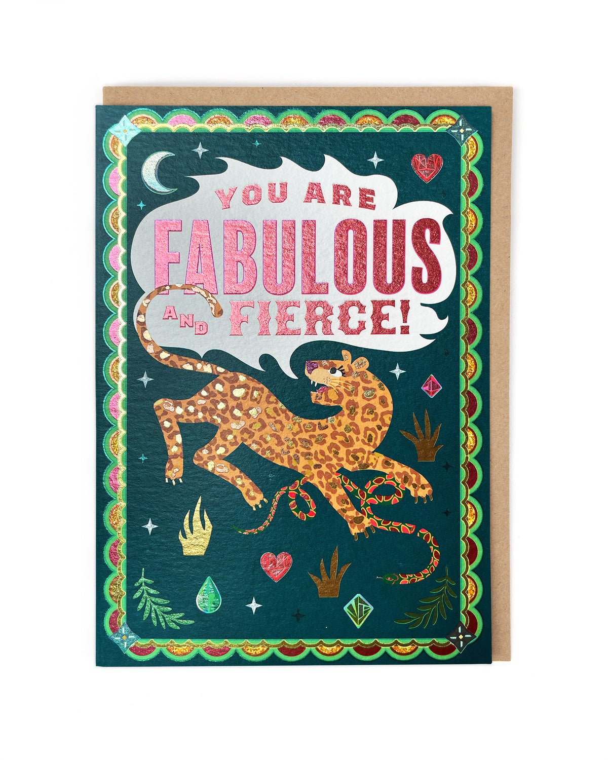 Fabulous and Fierce Jaguar Foil Friendship Card by penny black