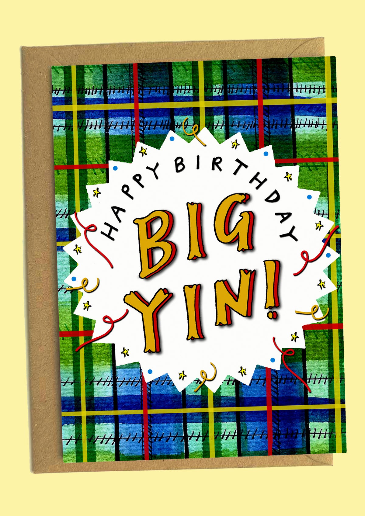 Happy Birthday Big Yin Illustrated Scottish Card by penny black