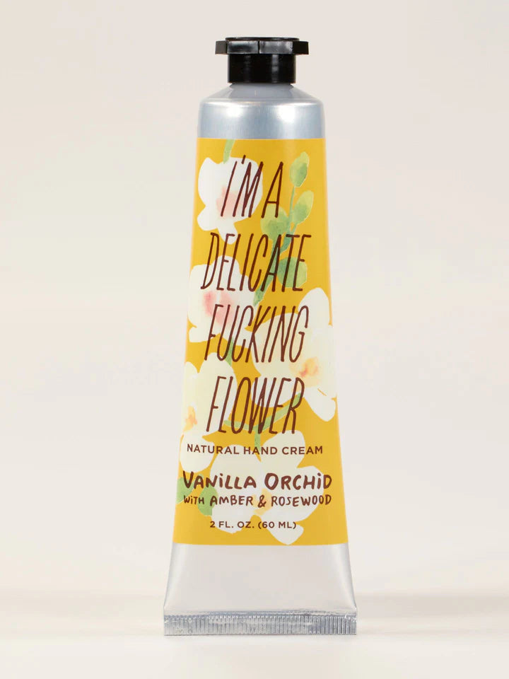 I&#39;m A Delicate Fucking Flower Hand Cream in vanilla orchid scent - Penny Black