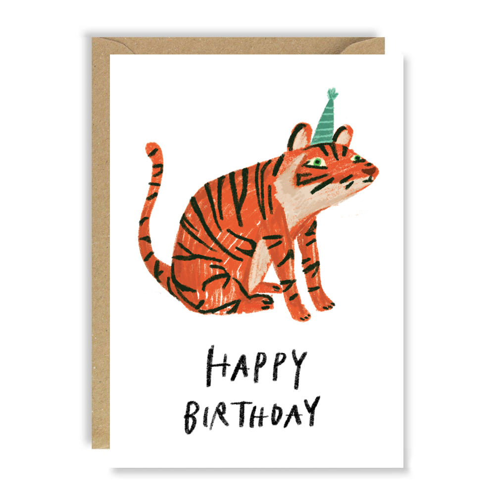 Party Hat Tiger Birthday Card by penny black