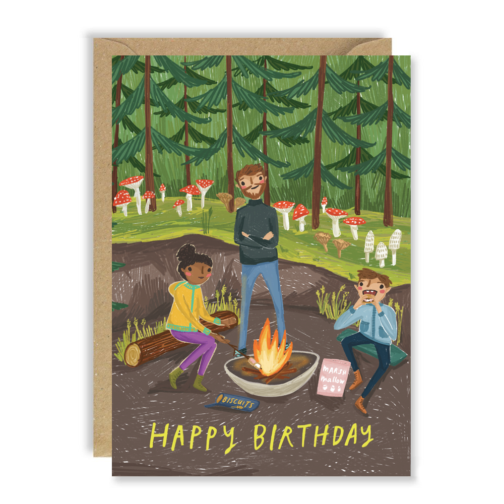 Fireside Forest Birthday Card by penny black