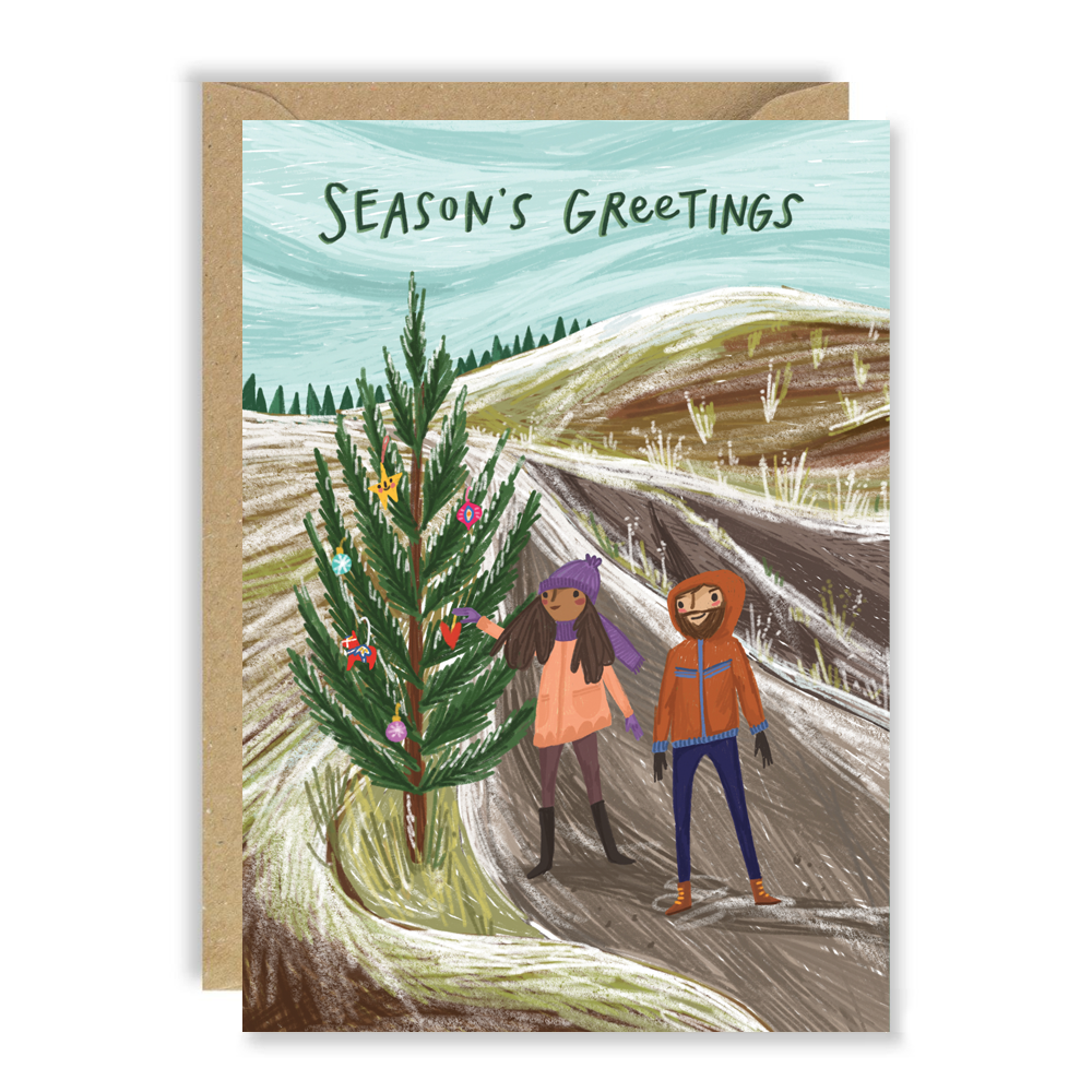 Tree Tagging Christmas Card by penny black