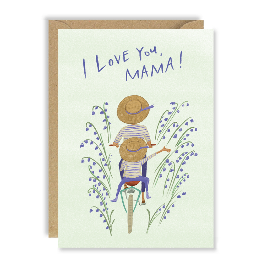 Love You Mama Lavender Tandem Mother&#39;s Day Card by penny black