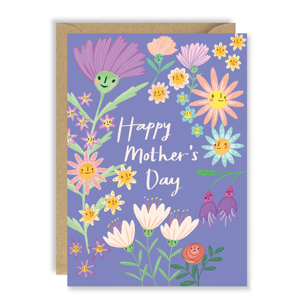 Smiling Spring Flowers Mother&#39;s Day Card by penny black