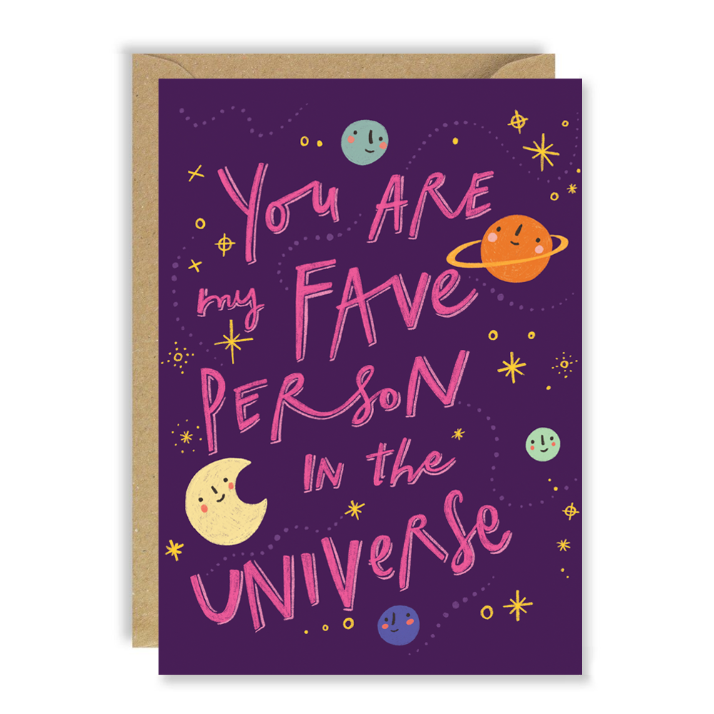 Fave Person in the Universe Valentine Card by penny black