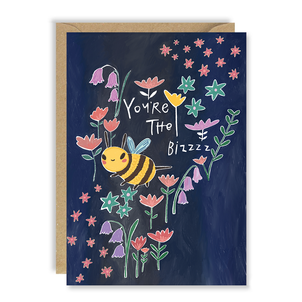 You&#39;re the Bizzzz Flowerbed Valentine Card by penny black