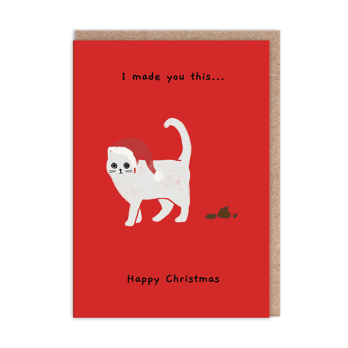 Ken The Cat Funny Christmas Card Set 9 Pack - I made you this design by penny black