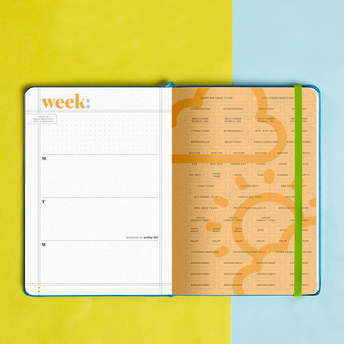 Keepin’ It Kinda, Sorta Together 12 Month Planner week view by penny black