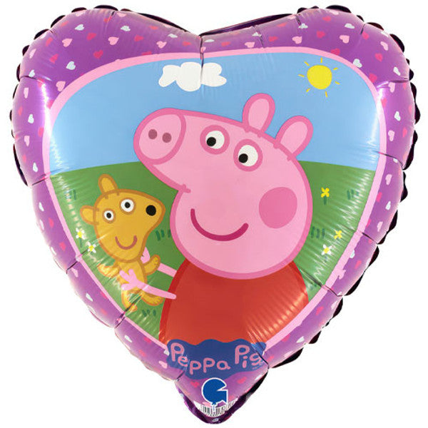 Peppa Pig Heart Shape 18&quot; Foil Balloon by Penny Black