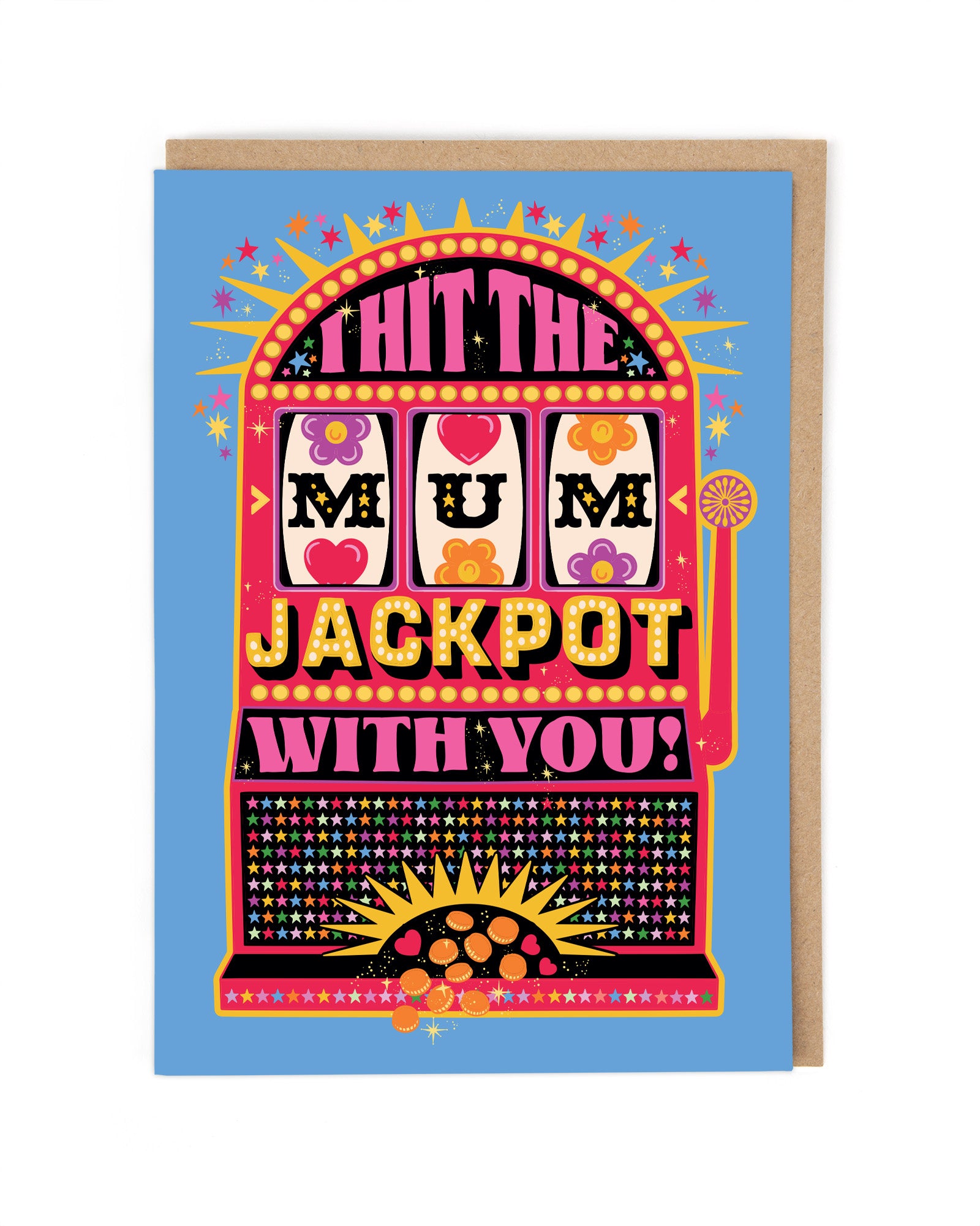 Hit the Mum Jackpot Psychedelic Mother's Day Card by penny black