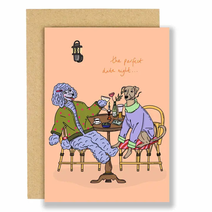 Perfect Date Night Hounds Valentine Card by penny black