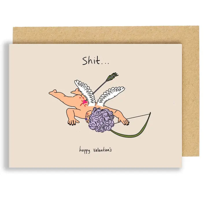 Shit Cupid Valentine Card by penny black