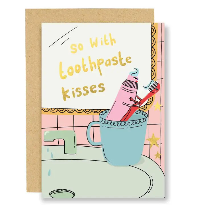 Toothpaste Kisses Valentine Card by penny black