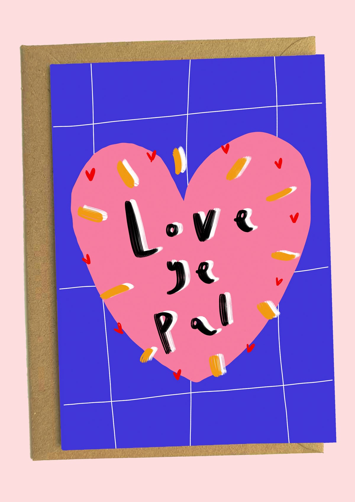 Love Ye Pal Illustrated Card by penny black