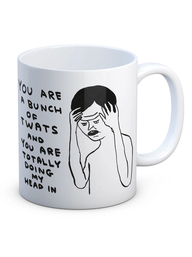 Bunch of Twats David Shrigley Mug by penny black