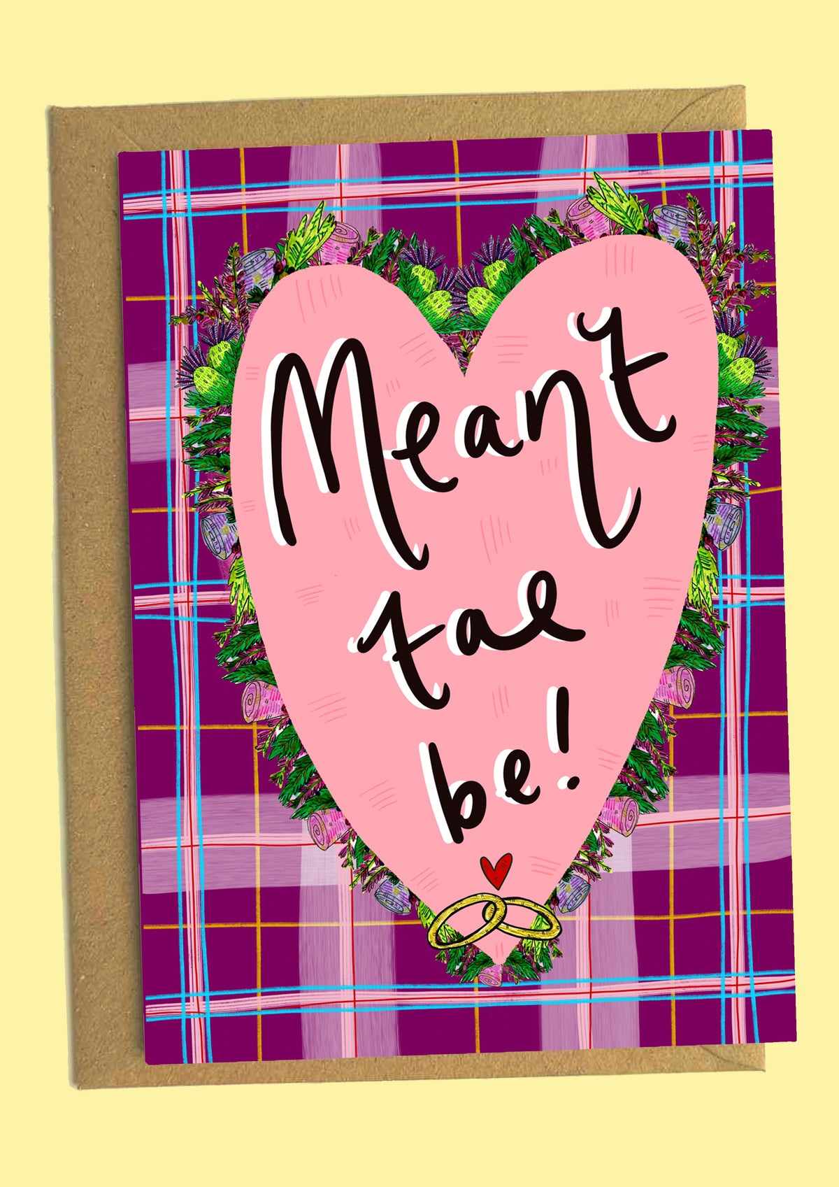 Meant Tae Be Illustrated Scottish Wedding Card by penny black