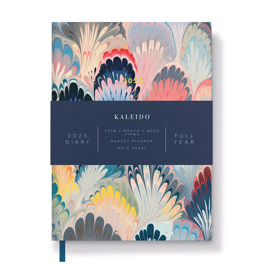 Kaleido Scalloped Marble 2025 A5 Diary by penny black