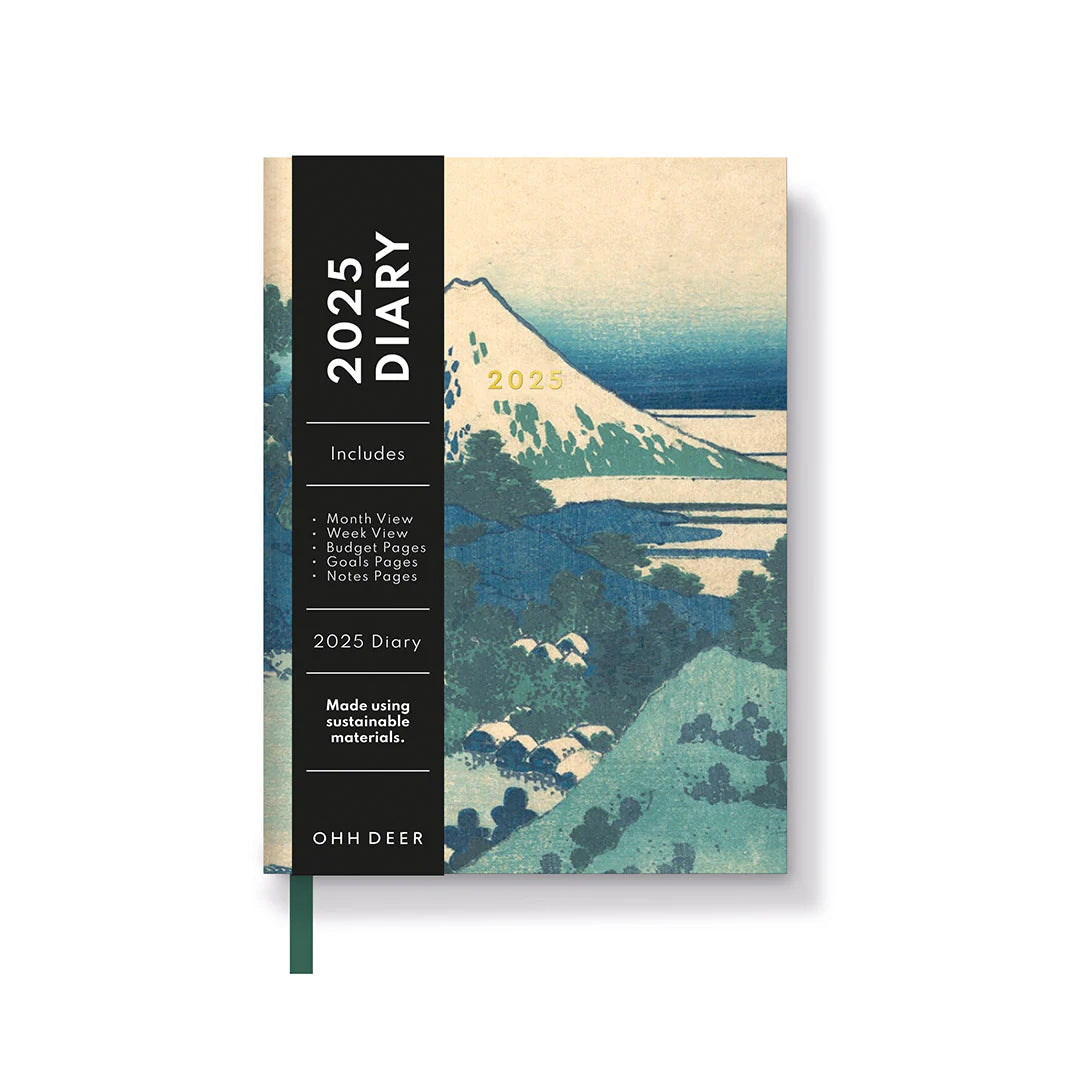 Japanese Woodblock Mountains 2025 A6 Diary by penny black