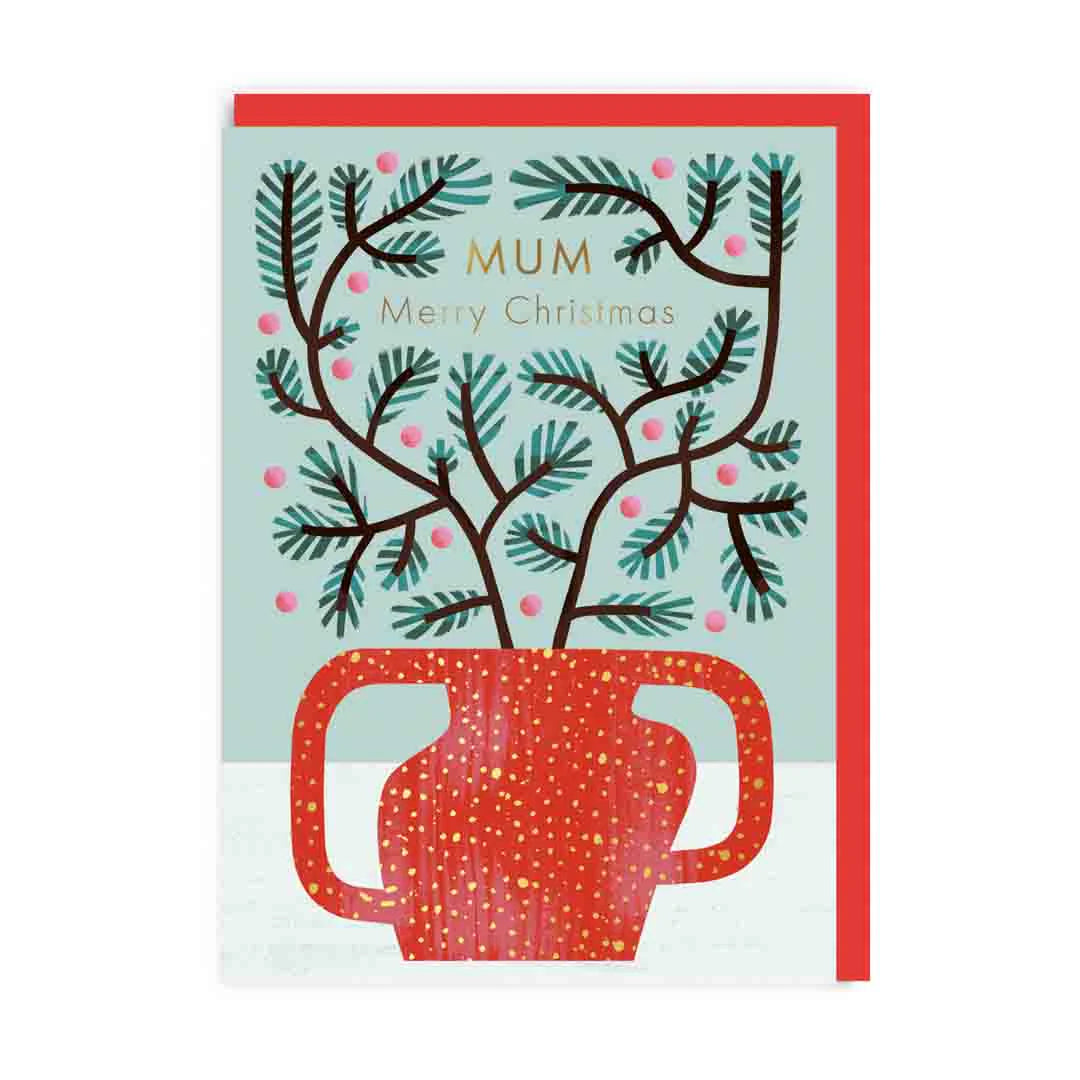 Fir Branch Jug Mum Christmas Card by Penny Black