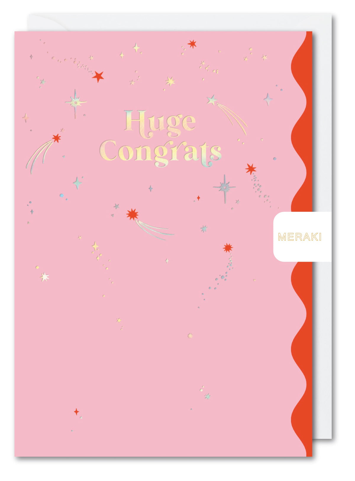 Huge Congrats Holo Scallop Celebration Card by penny black