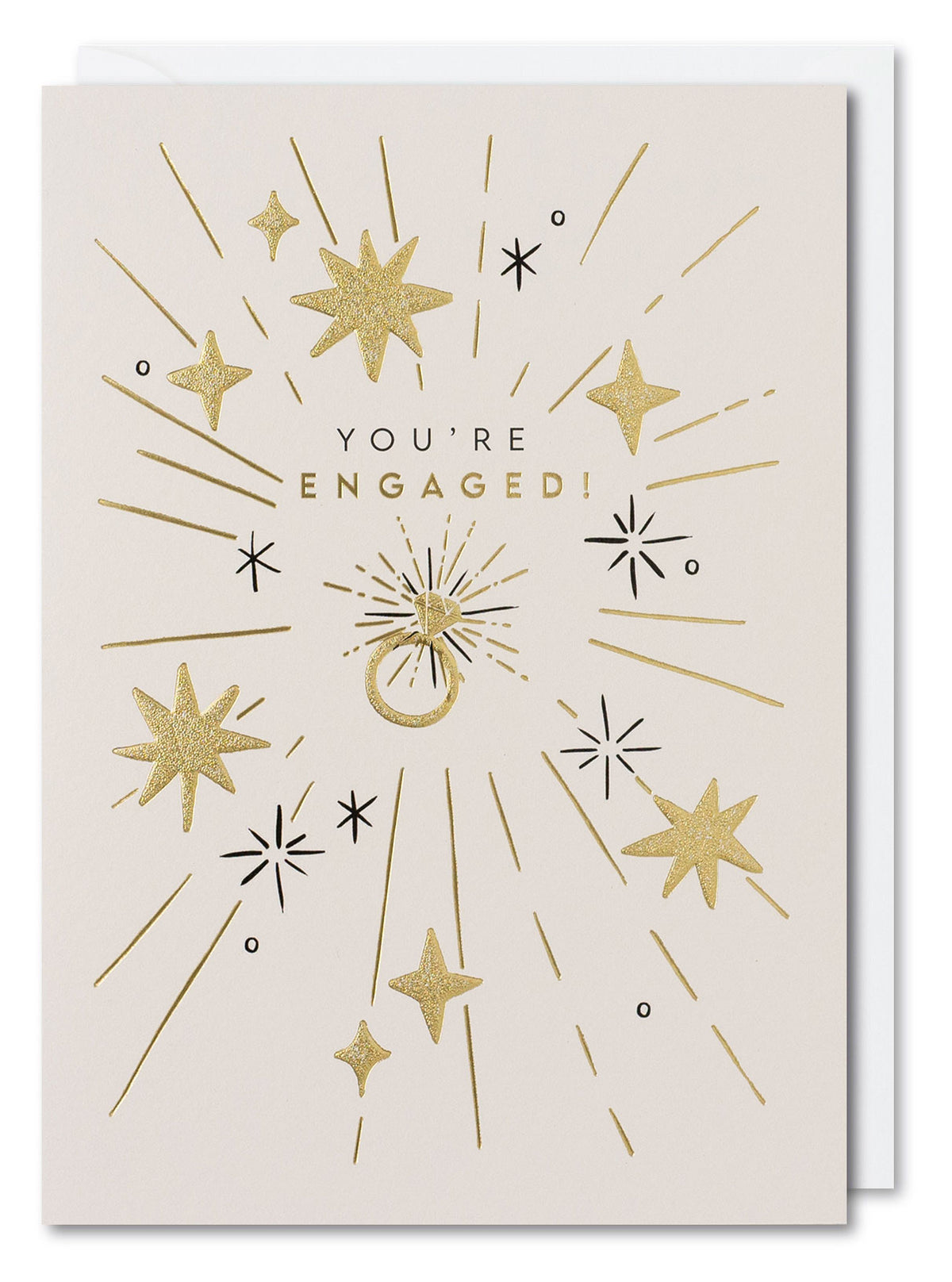 Diamond Ring Supernova Engagement Card by penny black