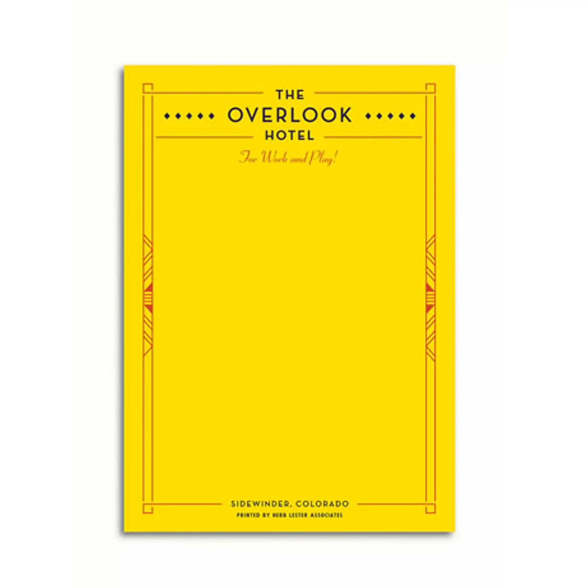 The Overlook Hotel Shining Movie Notepad by penny black