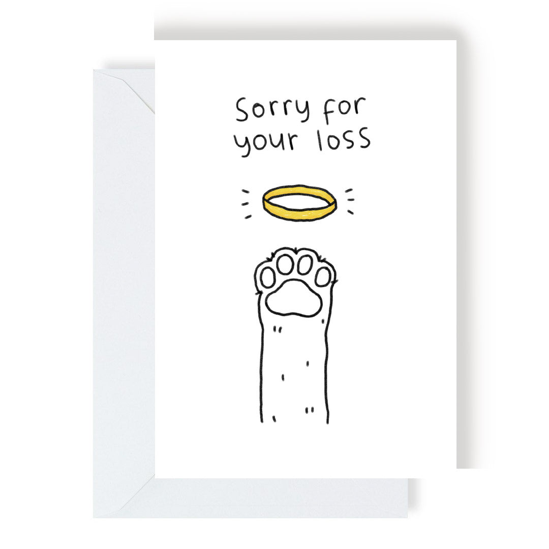 Cat Loss Halo Pet Sympathy Card by penny black