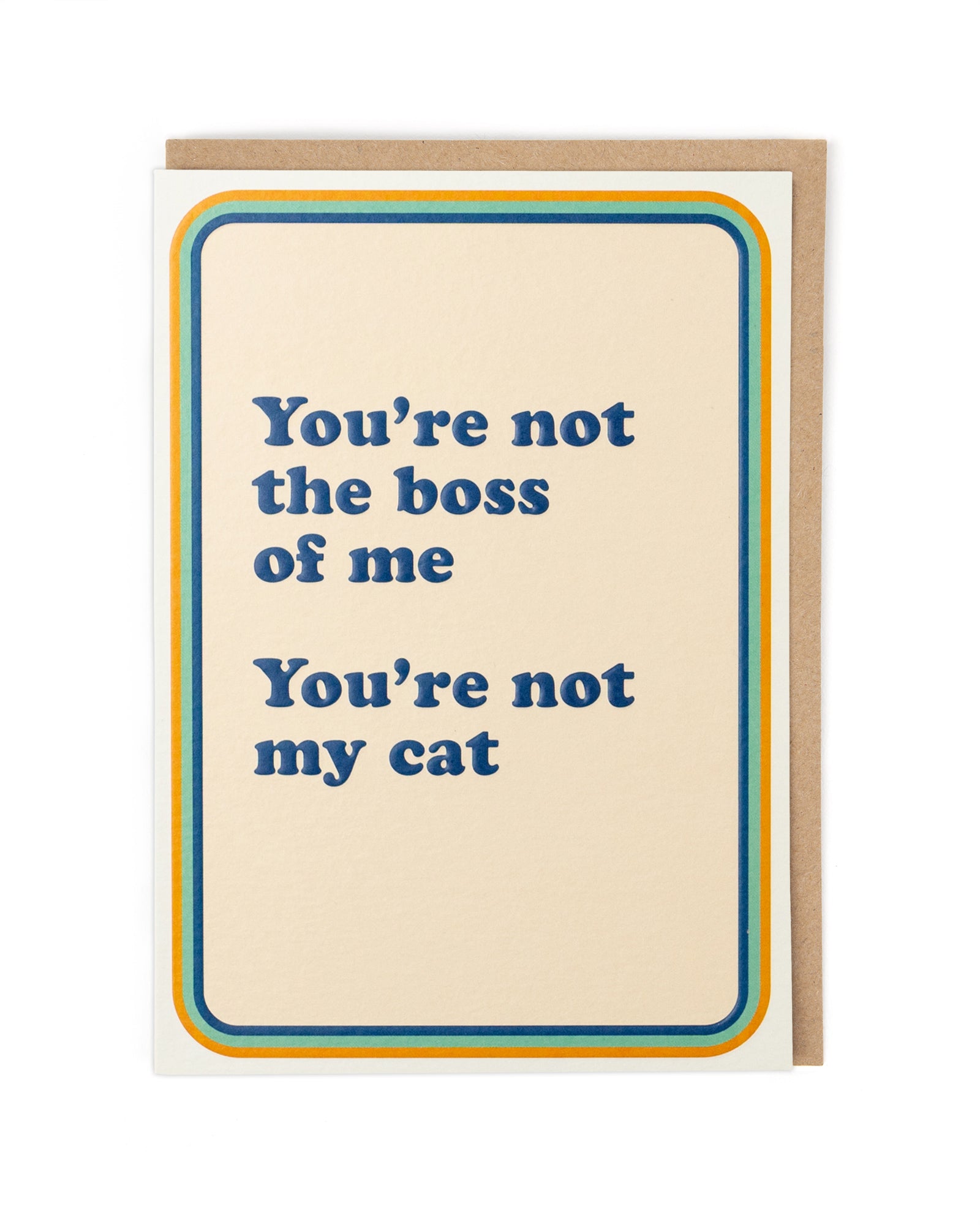 Cat Boss of Me Funny Card by penny black