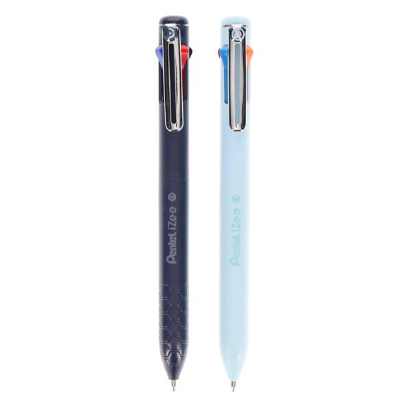 Pentel Izee 4 Colour Retractable Ballpoint Pen 1.0mm - Mix Pack by penny black