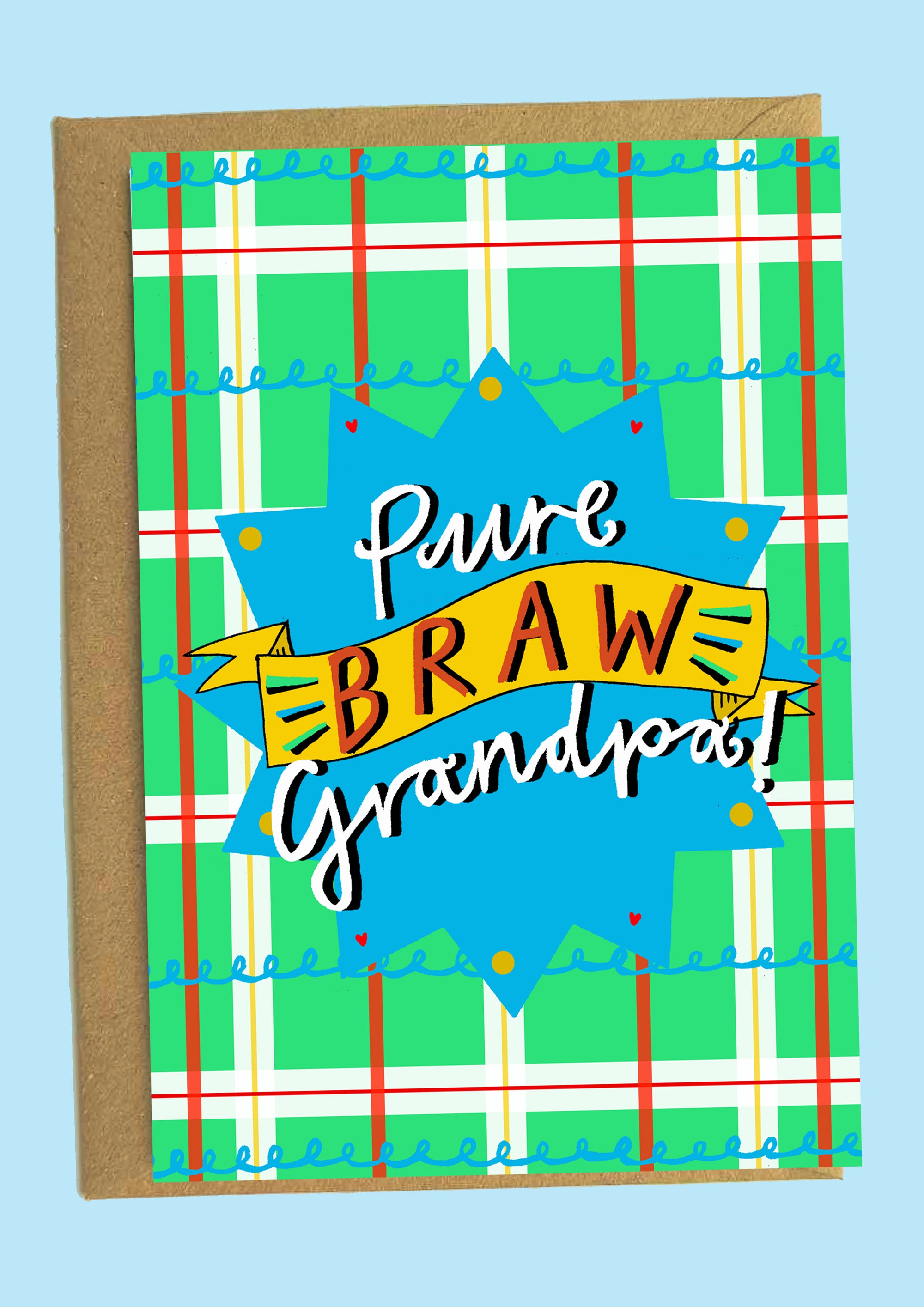 Pure Braw Grandpa Illustrated Card by penny black