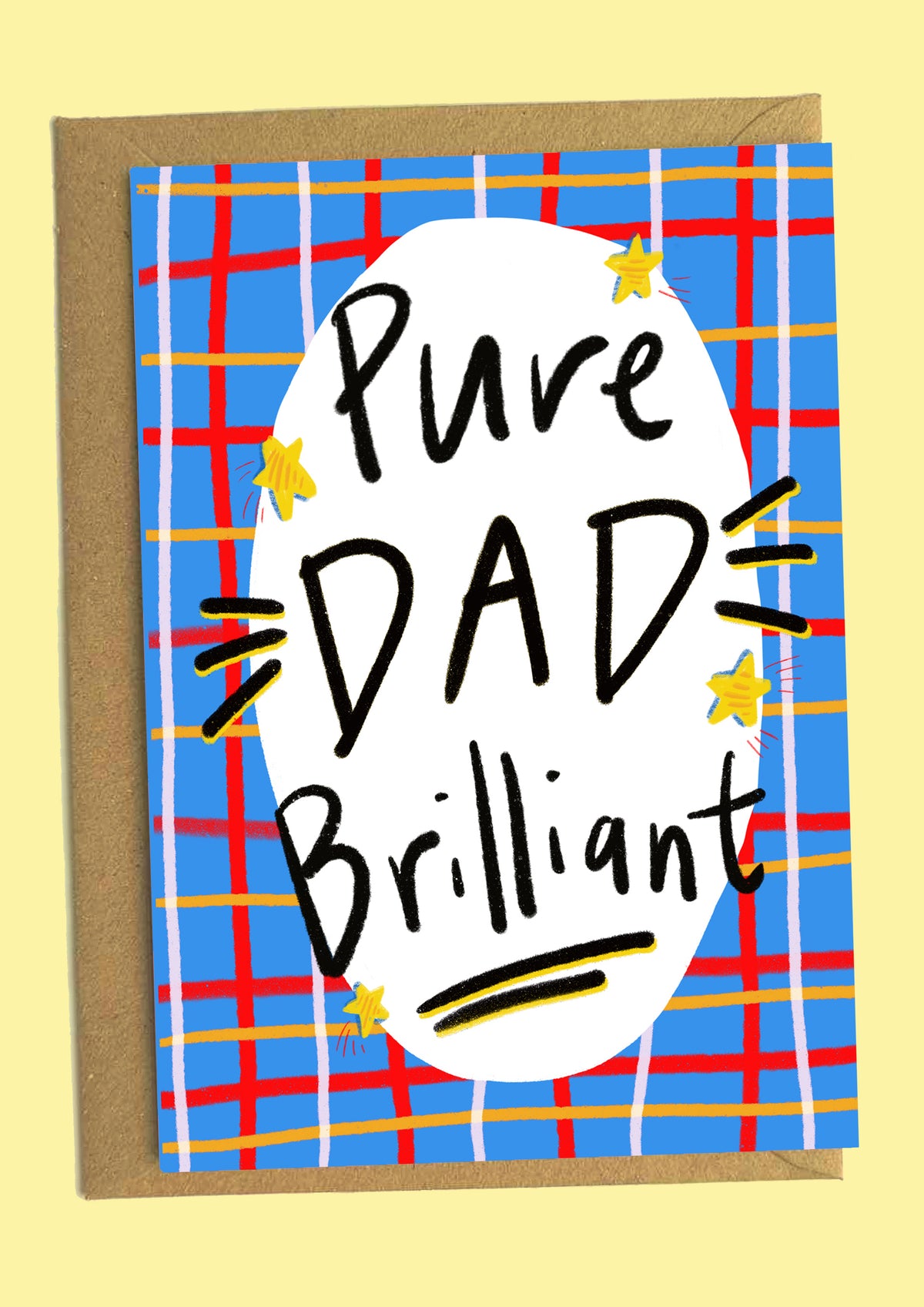 Pure Dad Brilliant Illustrated Card by penny black