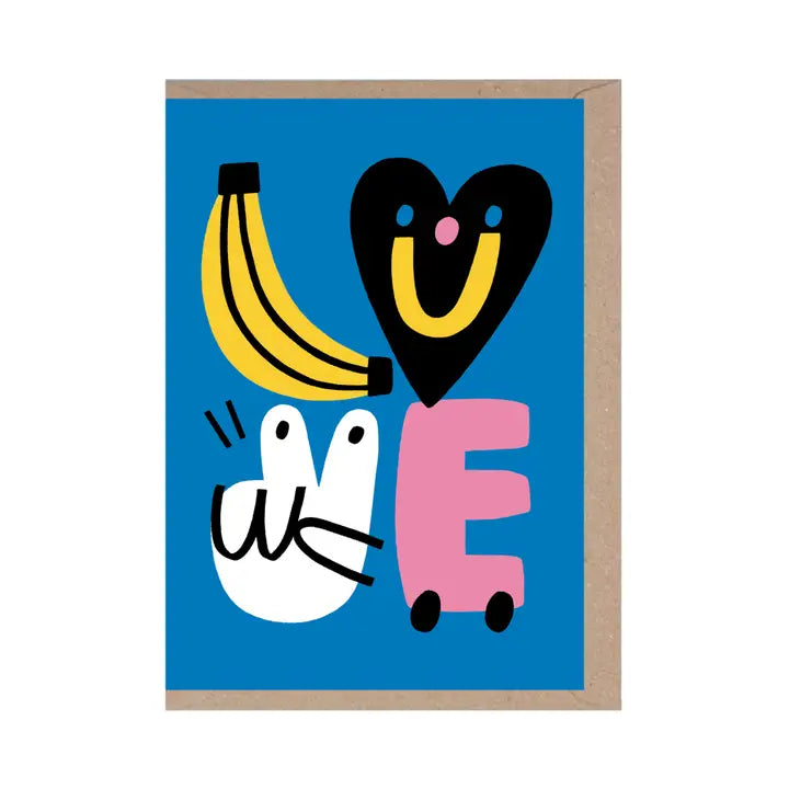 LOVE Banana Valentine Card by penny black